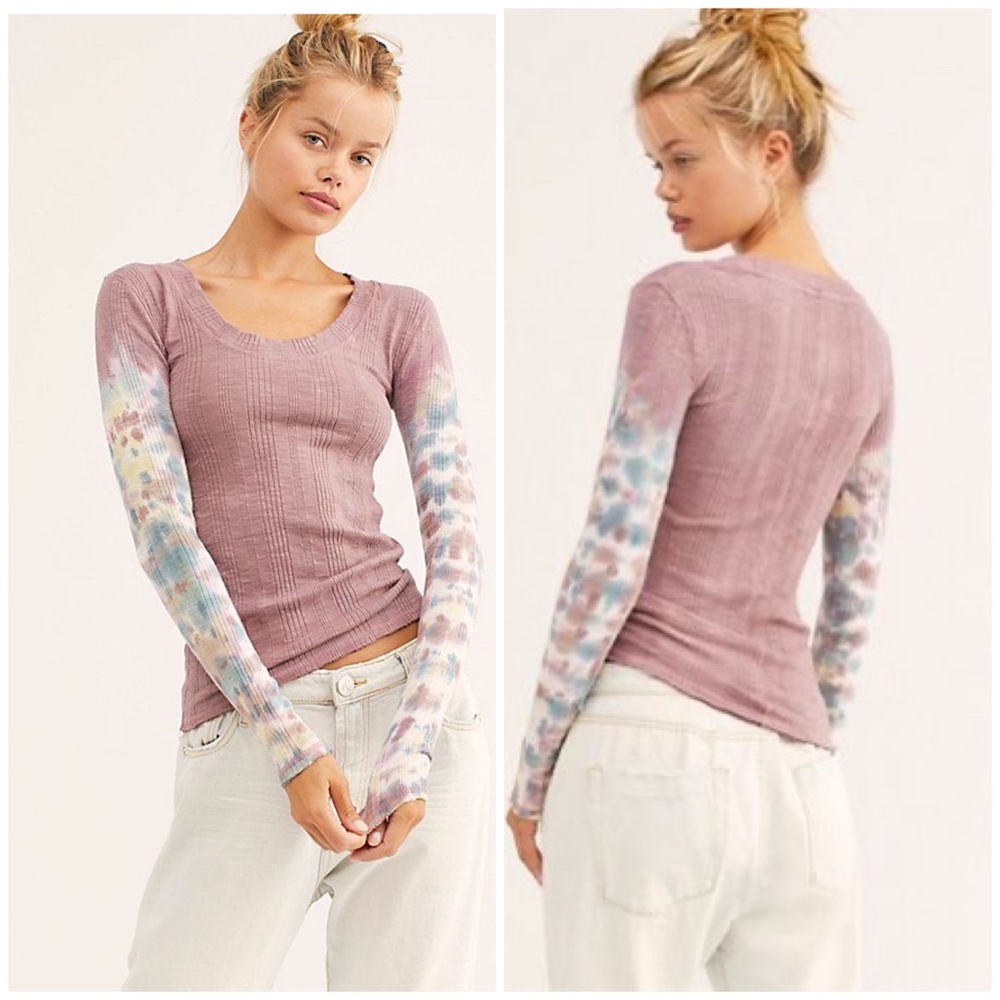 Free People Bug Sur Tee Long Sleeves Size Medium - Picture 3 of 11